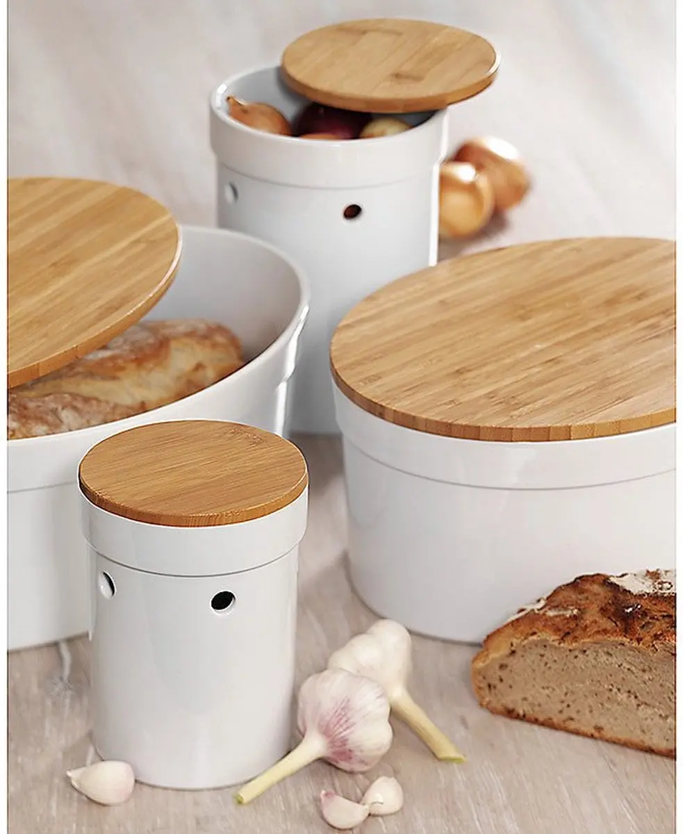 Kela Salena Knoflookpot - 12 cm - Wit