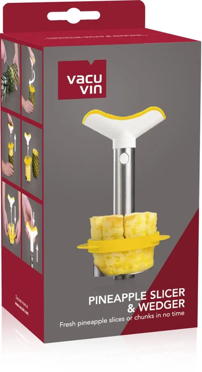 VacuVin Ananassnijder Deluxe - RVS