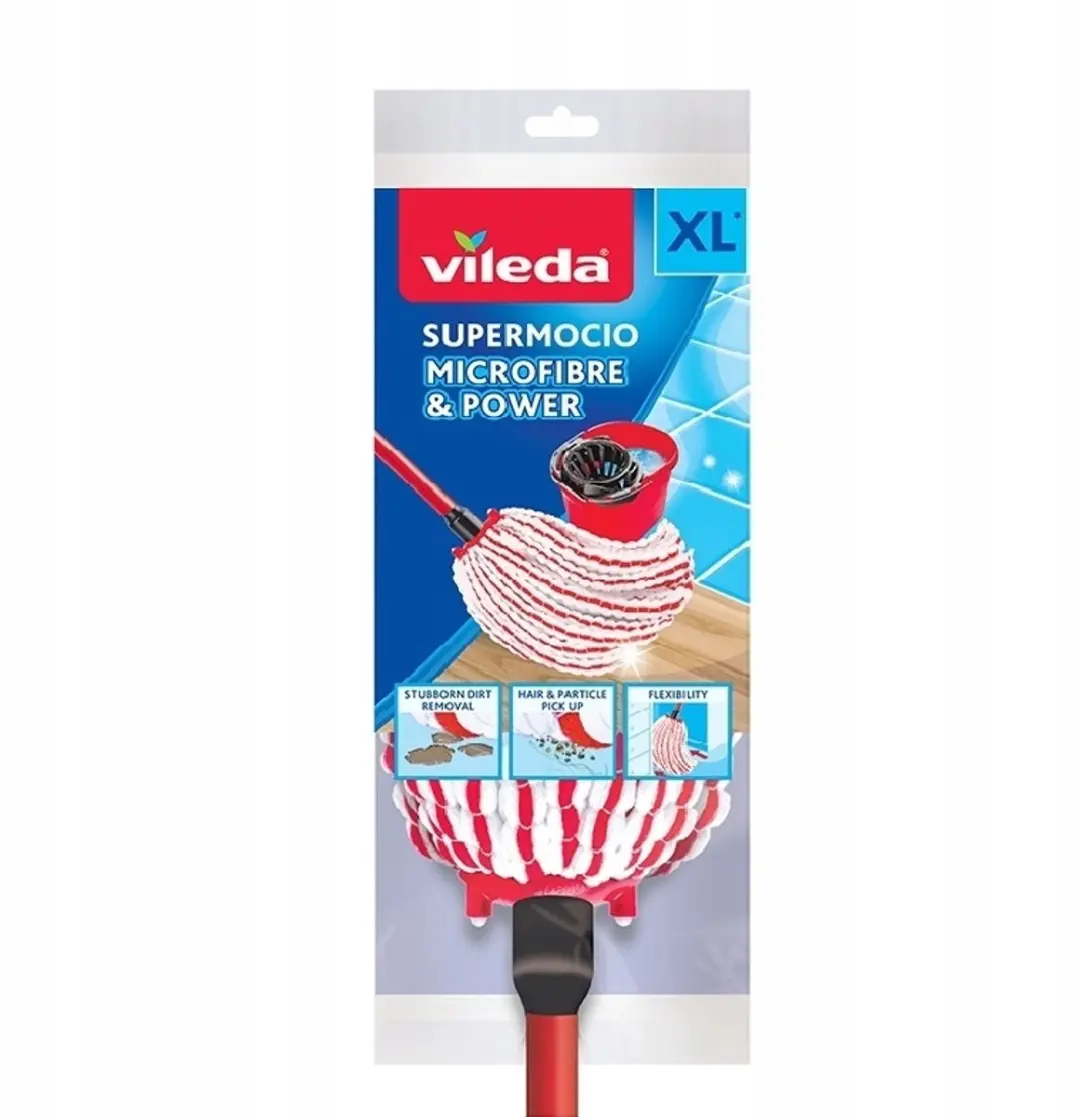 Vileda Microvezel- en netsnoermop - Multicolor
