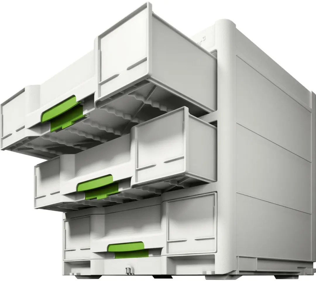 Festool Sortainer³ SYS3-SORT/3 M 577769 - 16 Vakken - Wit/Groen