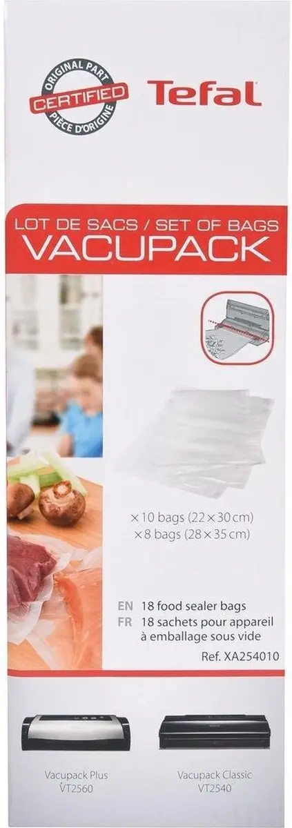 Tefal XA2540 Vacuümzakken - 18 Stuks - Kleurenmix