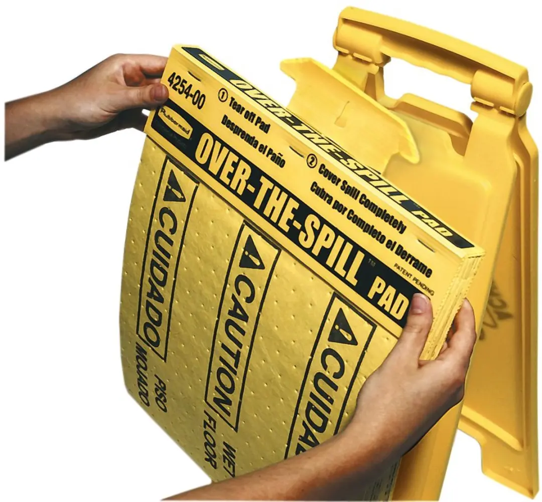 Rubbermaid Over-The-Spill Tablet Schoonmaaksysteem - 25 Pads - Geel