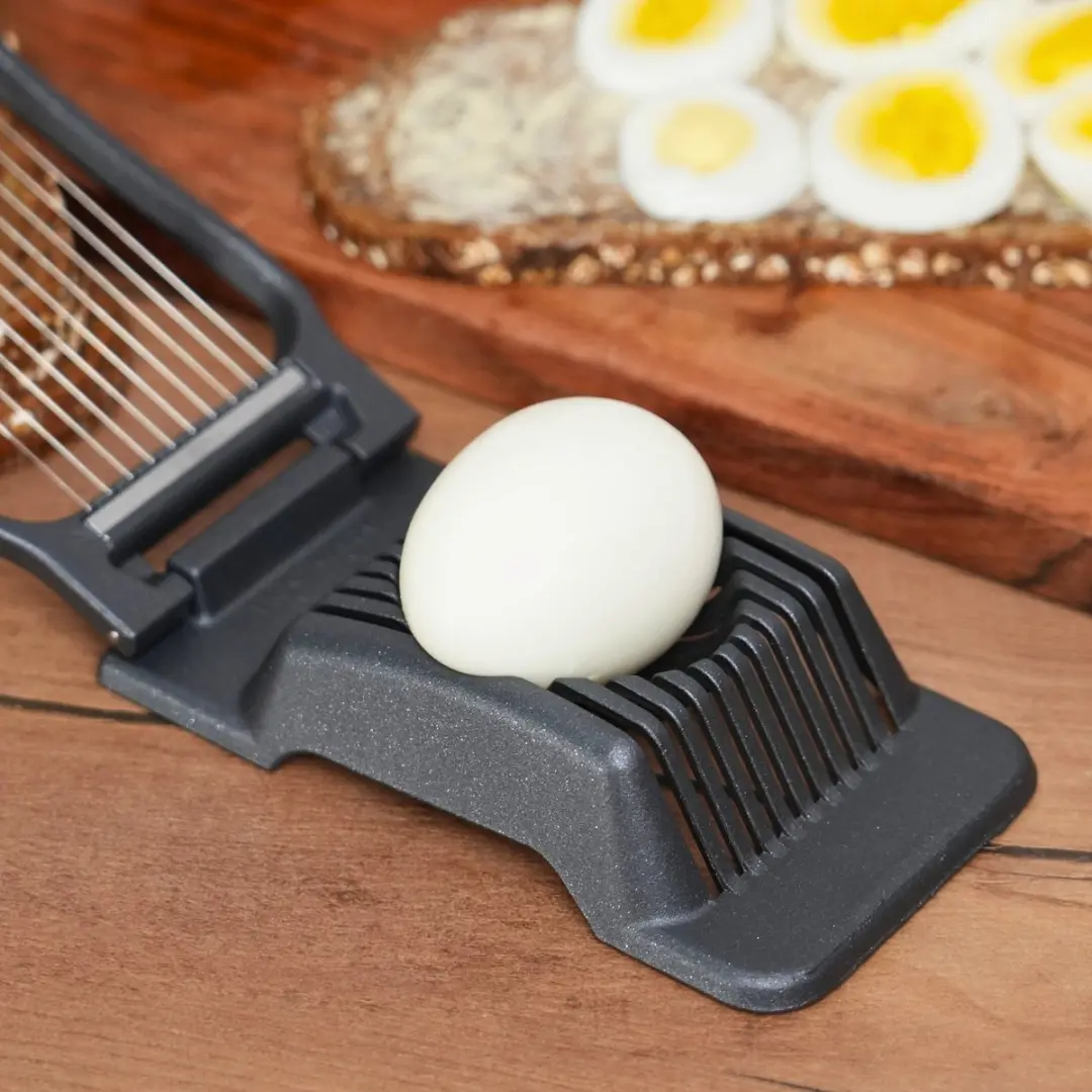 Westmark Eiersnijder Black Edition - Roestvrijstalen snijdraden
