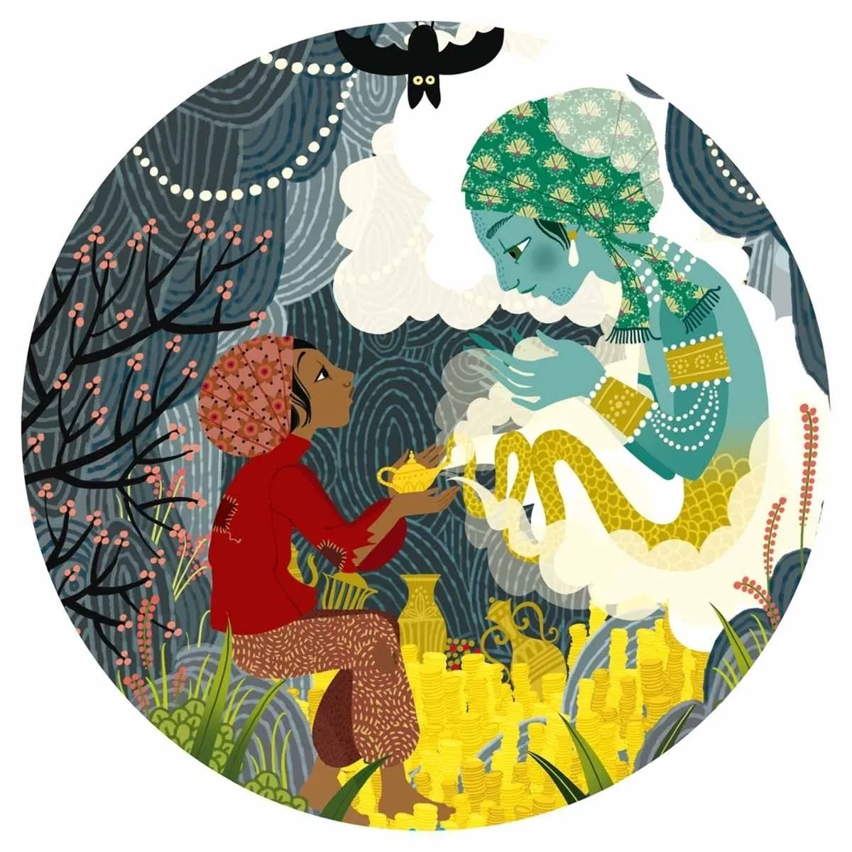 Djeco Puzzel Aladin 10 Stuks - Meerkleurig