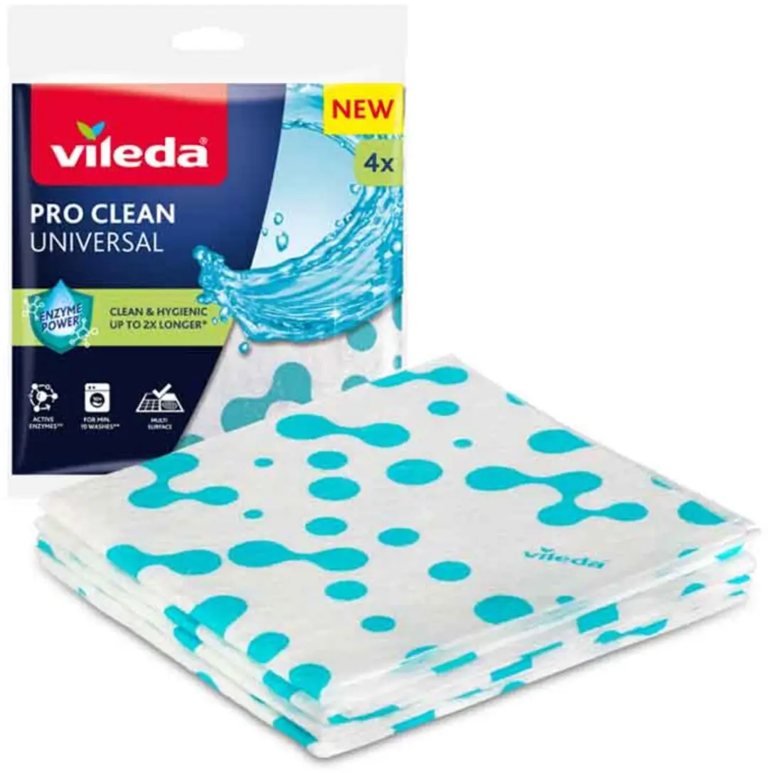 Vileda Doek Universeel Pro Clean - 12 Stuks (3x4) - Multicolor
