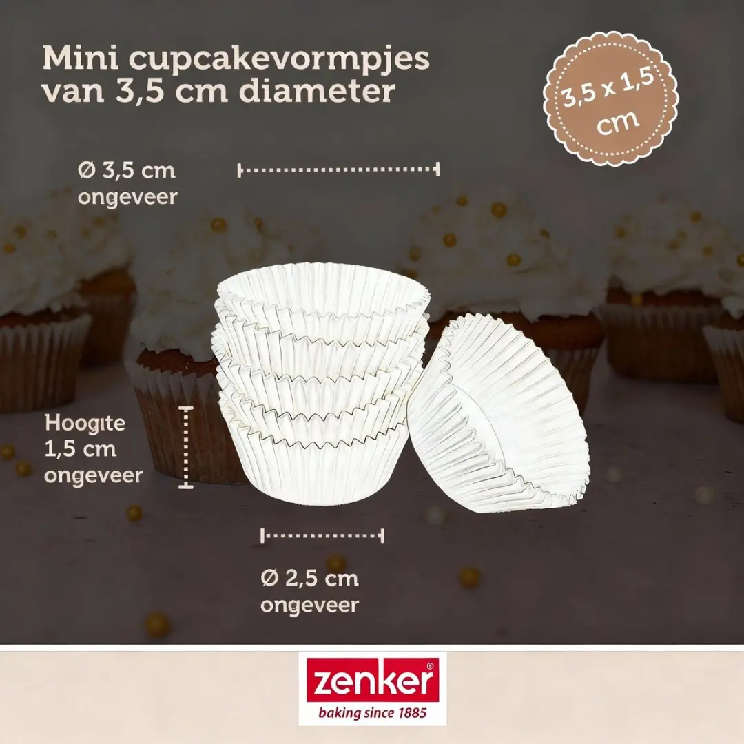 Zenker Bakkersset Muffinvormpjes 100 Stuks - 2 Kommen & Spatel