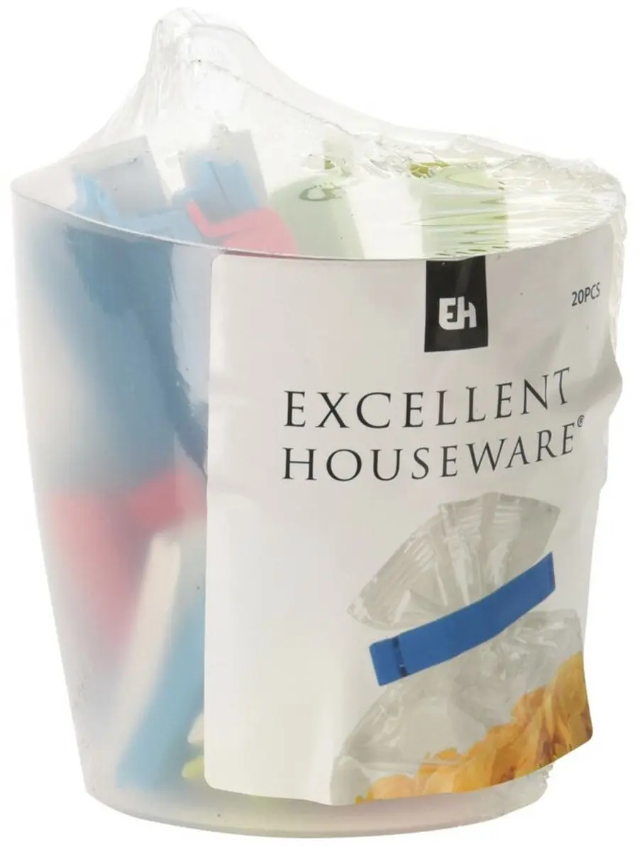 Excellent Houseware Vershoudklemmen - 20 Stuks - Multicolor