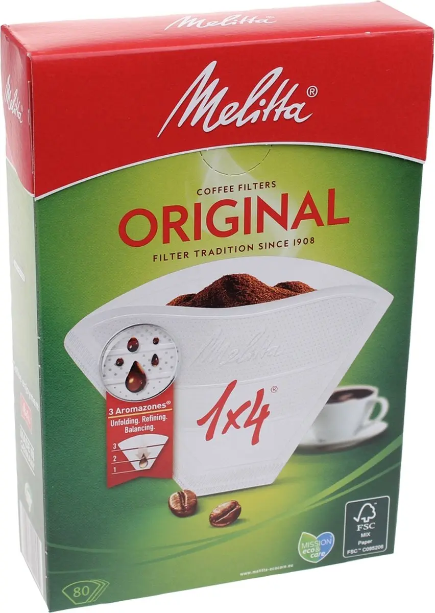 Melitta Koffiefilters 1x4 80 Stuks - Wit