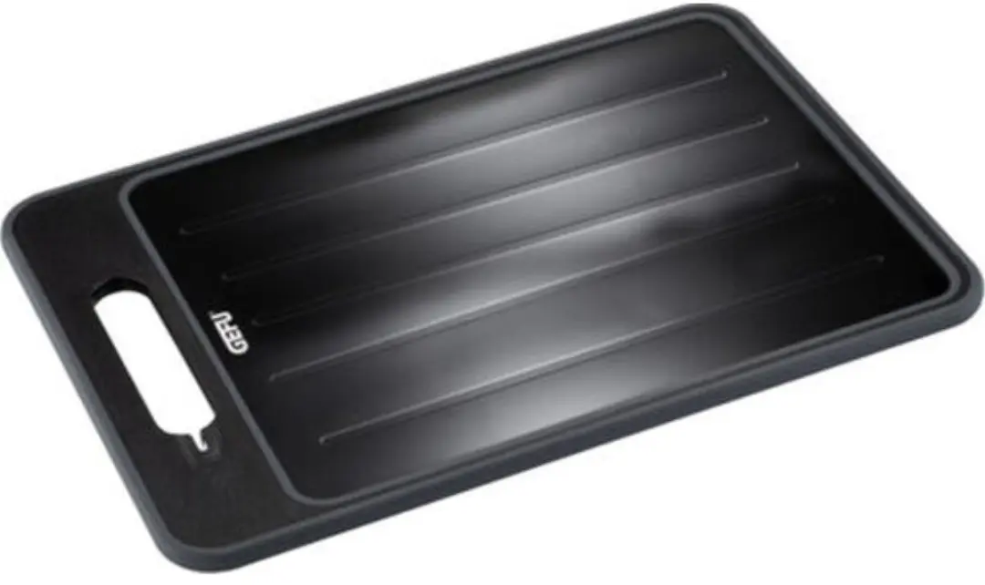 GEFU Cut Pro Snijplank 36,5x25cm - Met messenslijper & rasp - Zwart