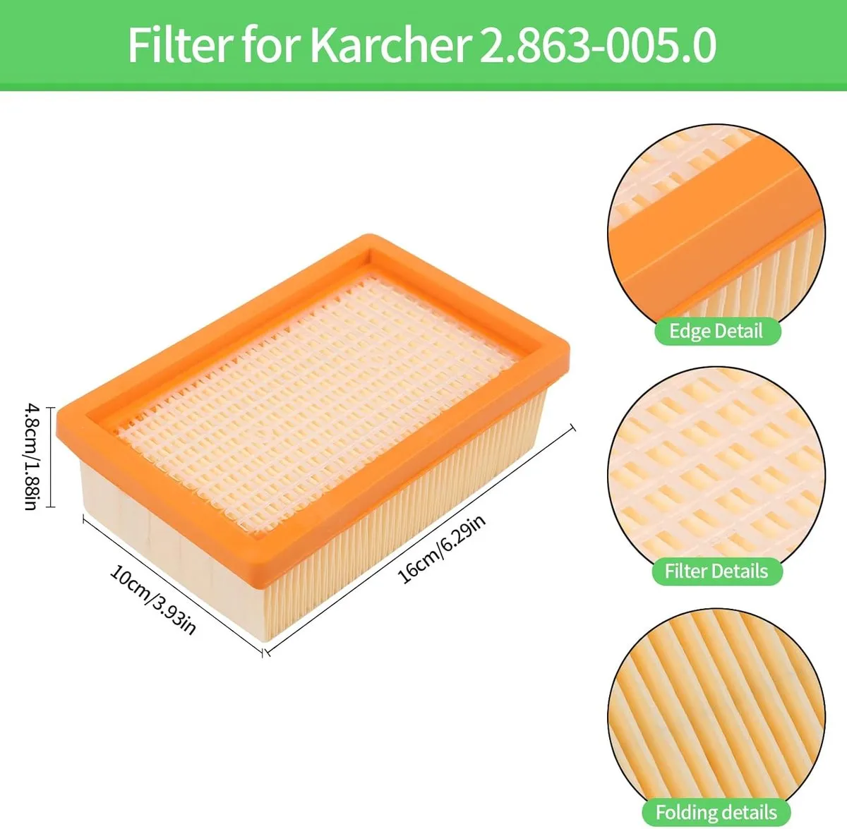 Kärcher MV-Serie Vervangingsfilter 2.863-005.0 - 2 Stuks