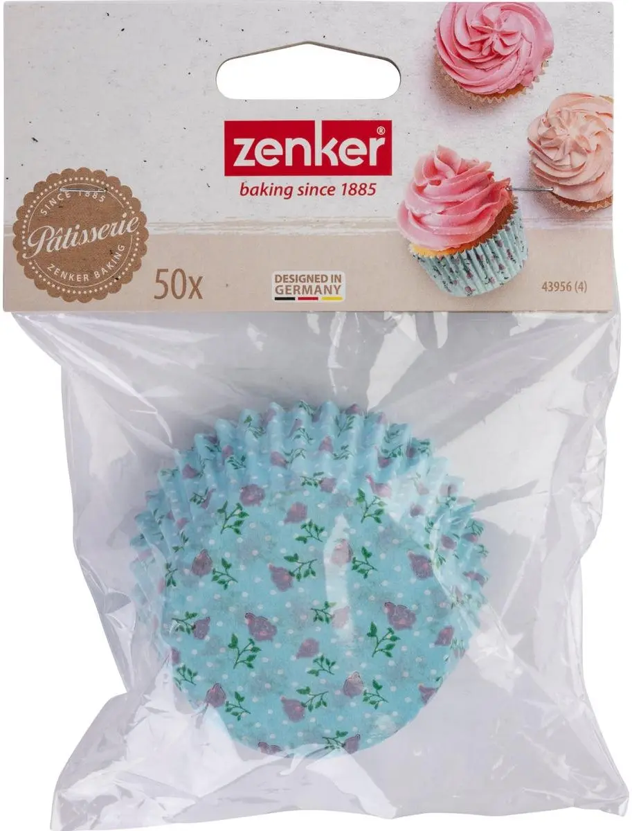 Zenker Smart Pastry Vintage Muffinvormpjes 5cm - 50 Stuks - Blauw
