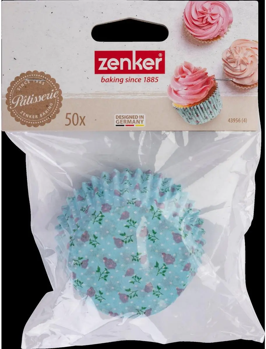 Zenker Smart Pastry Vintage Muffinvormpjes 5cm - 50 Stuks - Blauw