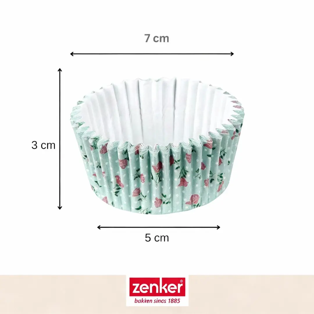 Zenker Smart Pastry Vintage Muffinvormpjes 5cm - 50 Stuks - Blauw