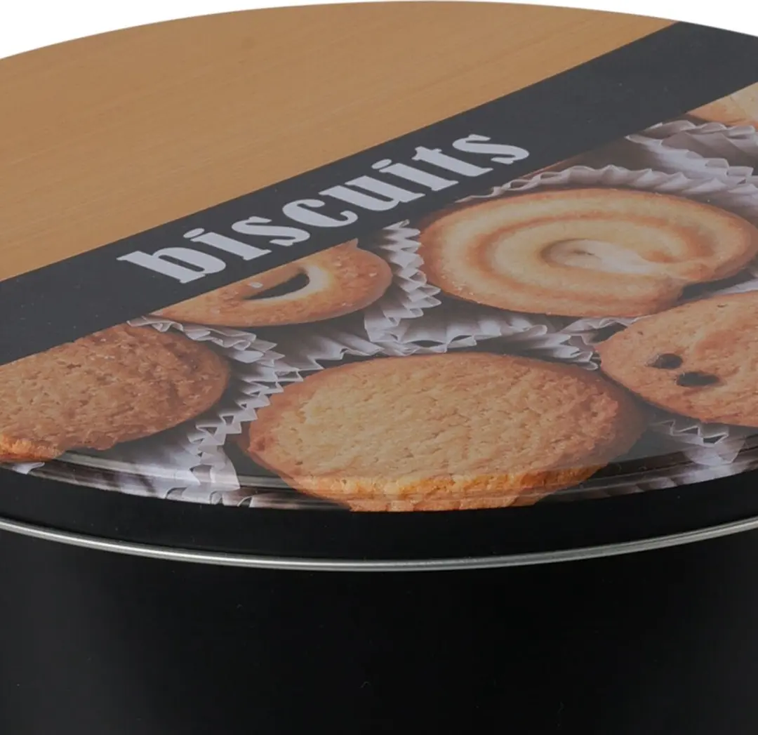 Excellent Houseware Biscuits Koektrommel 1.9L - Zwart