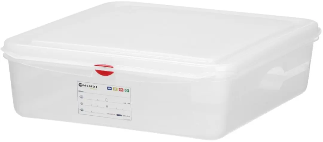 HENDI GN 1/1 Container PP 53x32,5x20cm - Transparant