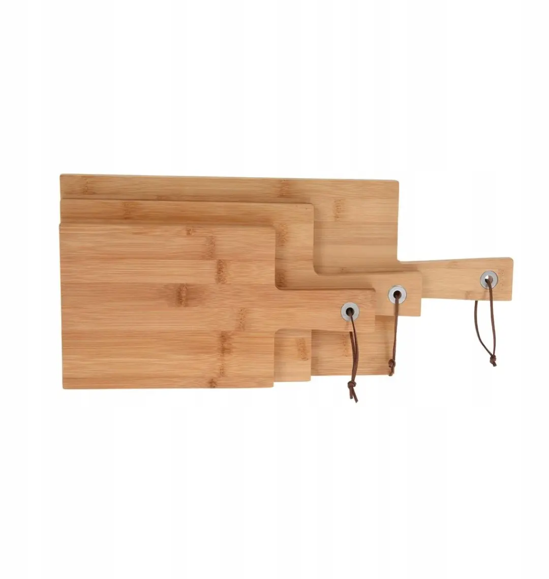 Excellent Houseware Bamboe Snijplanken 3-delig - Bruin - afbeelding 6 van 6
