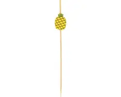 Excellent Houseware Ananas Cocktailprikkers - 20 Stuks - Bamboe - 12cm