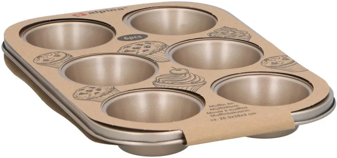 Alpina Muffinvorm 26,5x18x3cm - 6 Stuks - afbeelding 4 van 4