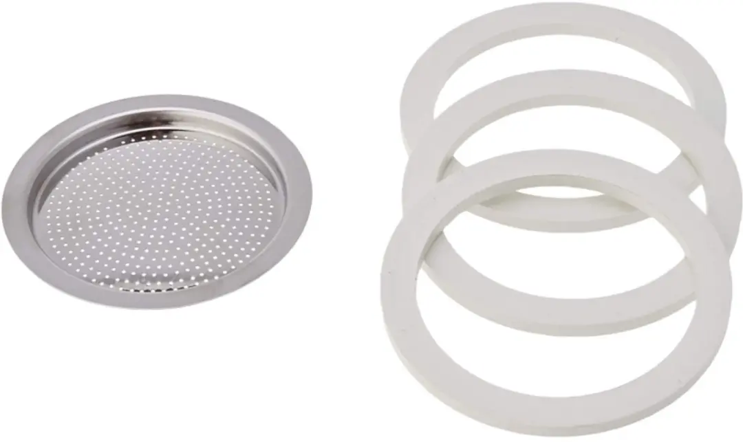 Bialetti Filterplaatje + Siliconen Ring 4 Kops - 6.4cm - Grijs
