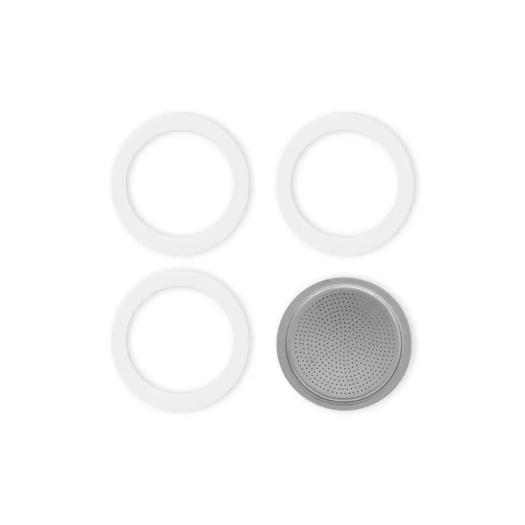 Bialetti Filterplaatje + Siliconen Ring 4 Kops