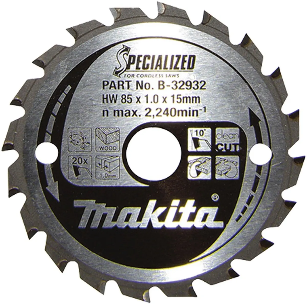 Makita B-32932 Hardmetaal Cirkelzaagblad 85mm - 20 Tanden