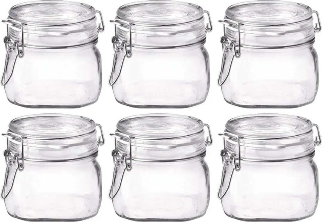 Bormioli Rocco Weckpotten 500ml - 6 Stuks - Transparant