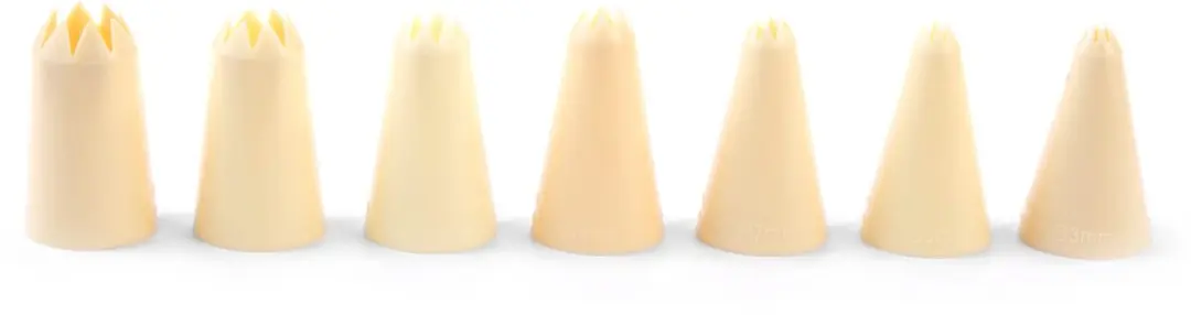 HENDI Gekartelde Spuitmondjes Set - 7 Stuks - Geel