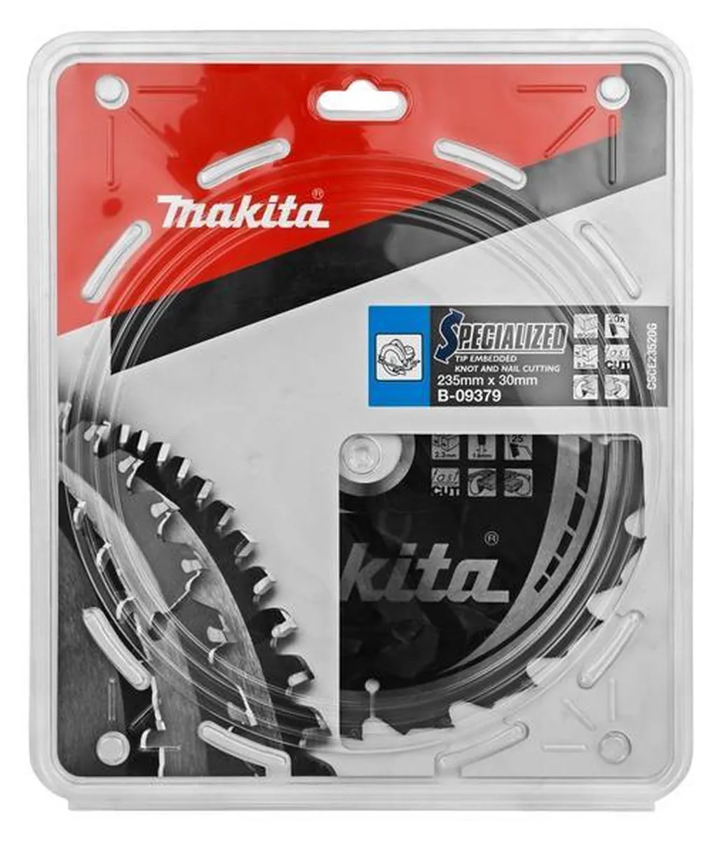 Makita Cirkelzaagblad B-09379 Hout 235mm 20T - Noest/Spijker