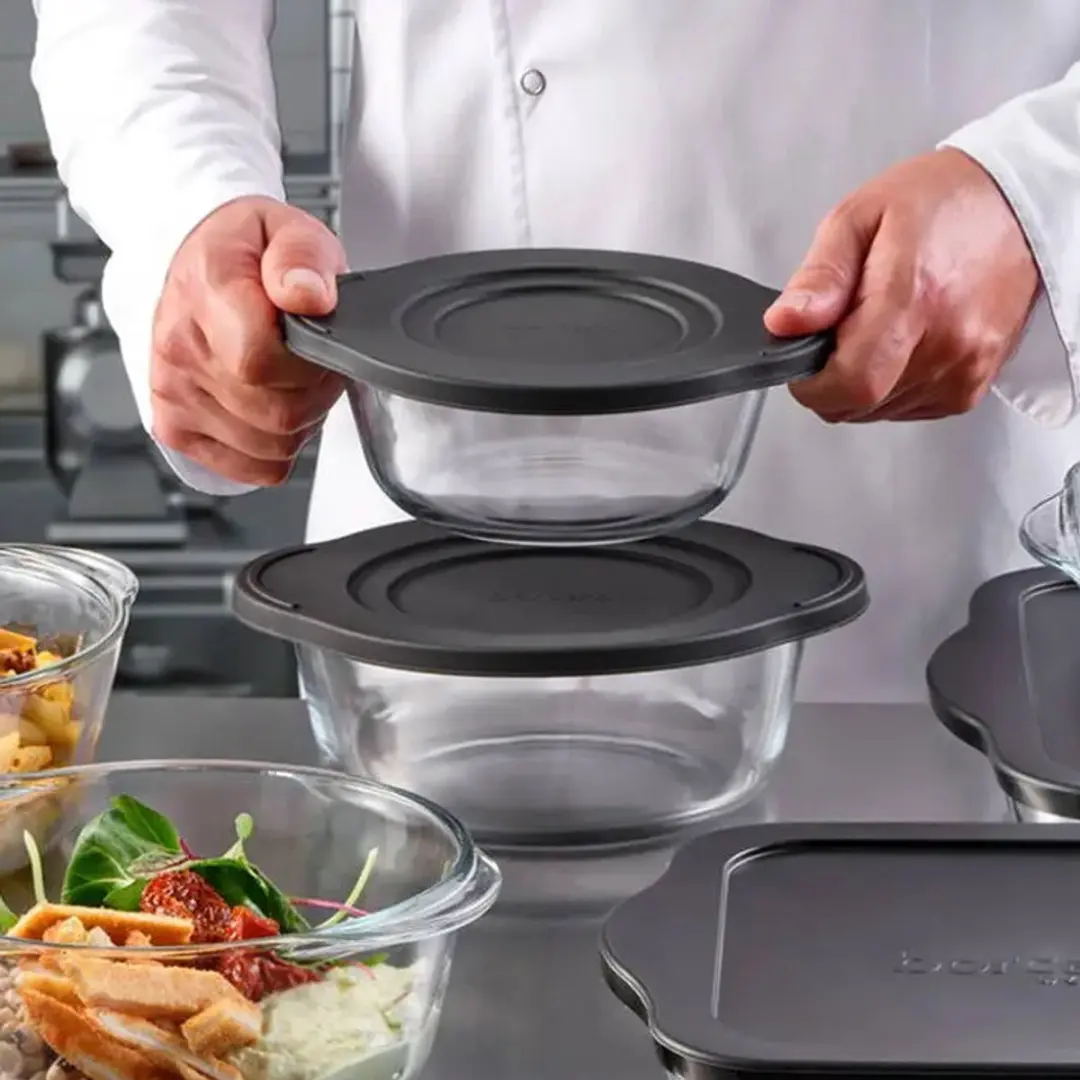 Pasabahce Borcam Ronde Ovenschaal 2200ml - Zwart