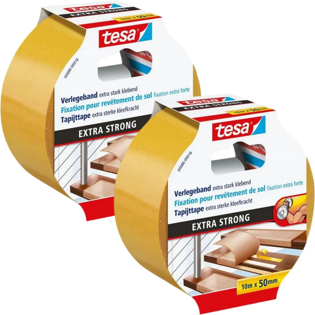 Tesa Extra Strong 05686-00018-11 Tapijttape 10m x 50mm