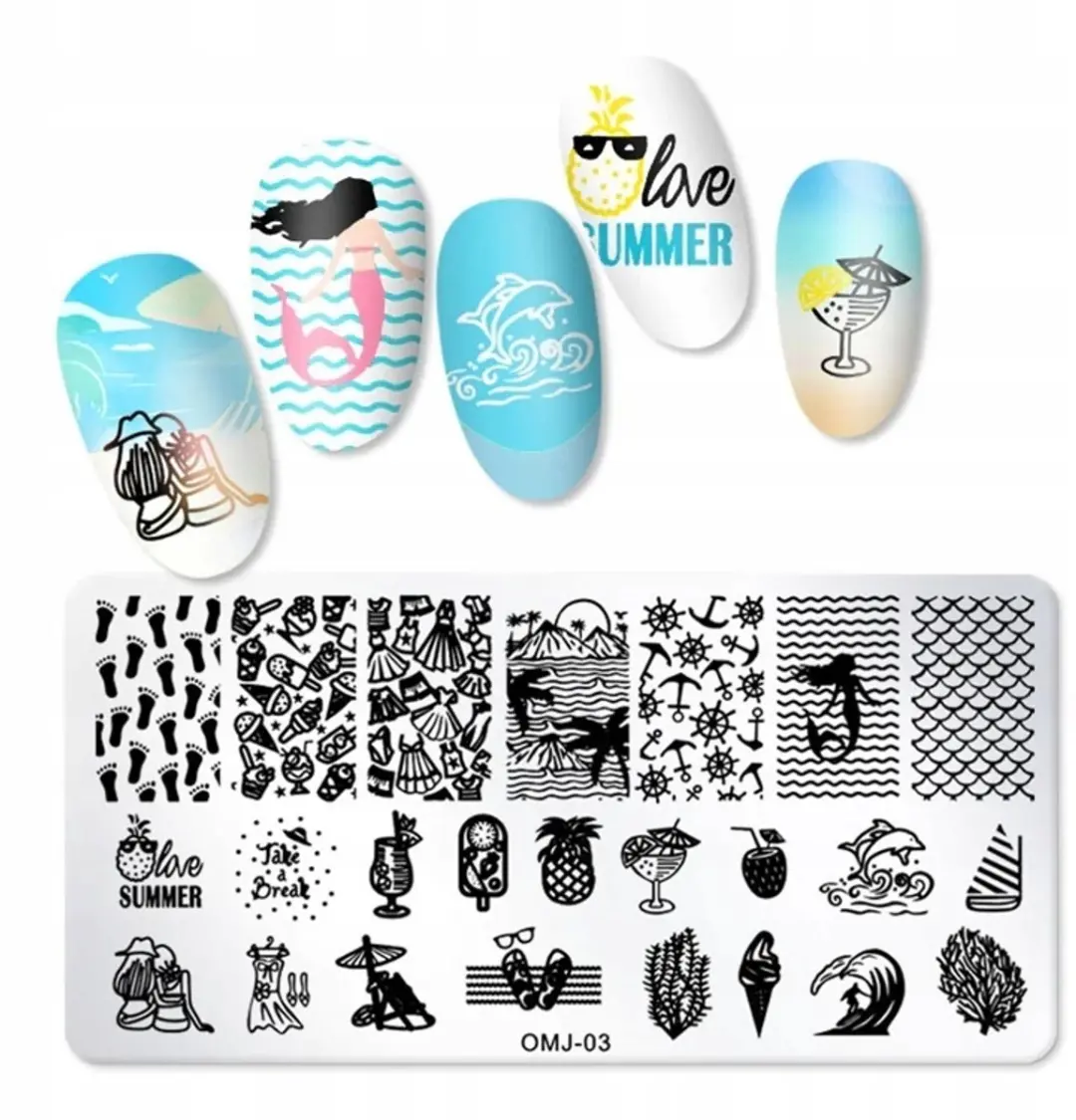 Born Pretty OMJ-03 Nagel Stempelplaat Metaal