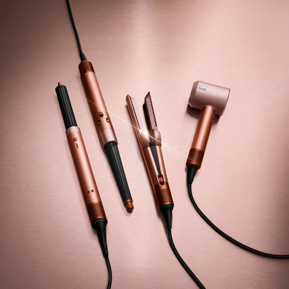 Dyson Airwrap Co-anda2x Curly+Coily - Multistyler - Föhnborstel - Krulborstel - Amber Silk/Pink Champagne