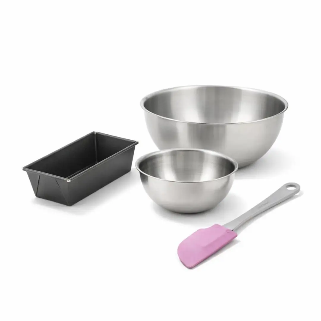 Zenker Bakkerset Mini Cakevorm 16cm - 2 Mengkommen + Spatel - Zwart
