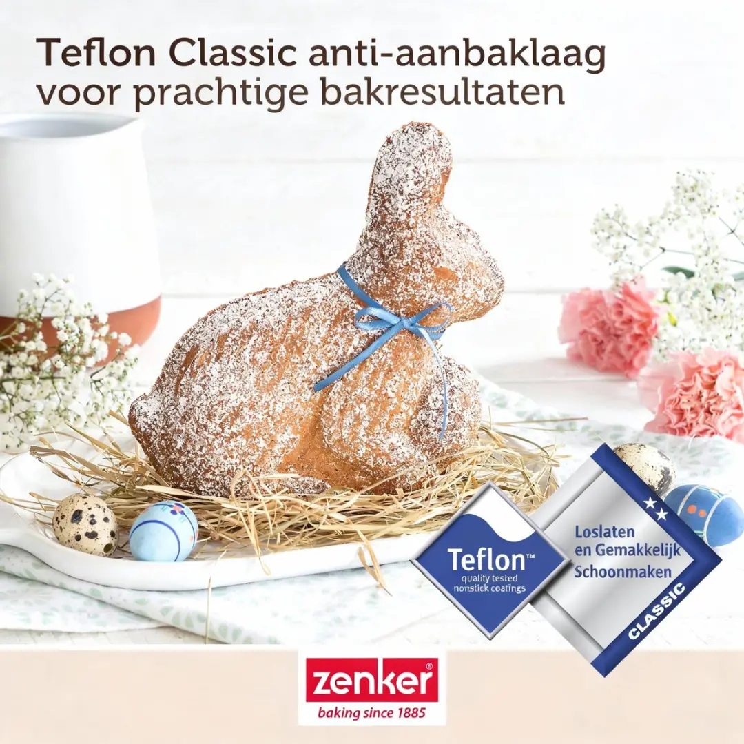 Zenker 3D Paashaas Taartvorm 600ml - Zwart