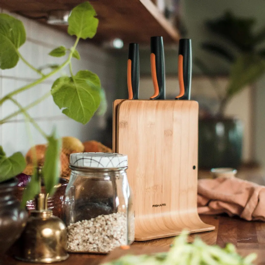 Fiskars FF Messenblok Bamboe - 3 Messen