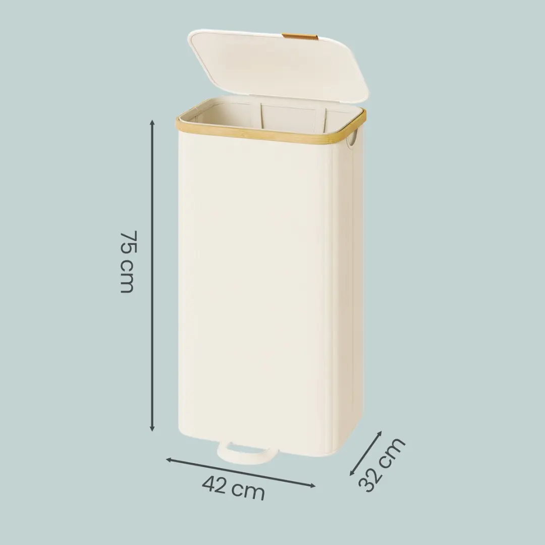 Songmics Wasmand LCB531WD01 - 100L - 2 Vakken - Bamboe