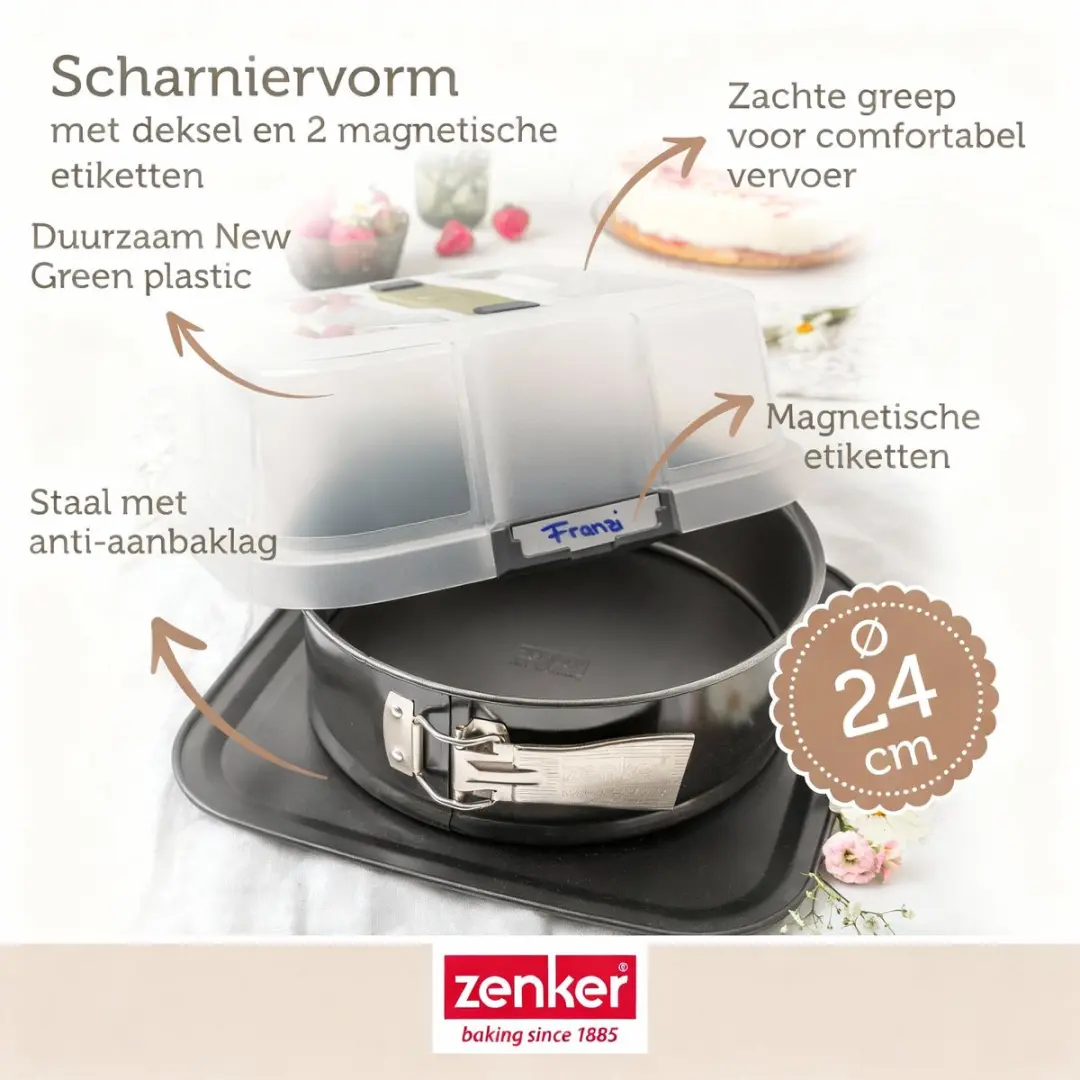 Zenker Bake Click and Go Ronde Springvorm 23cm - Zwart