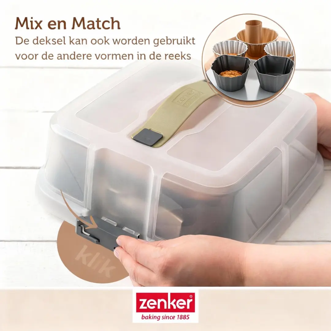 Zenker Bake Click and Go Ronde Springvorm 23cm - Zwart