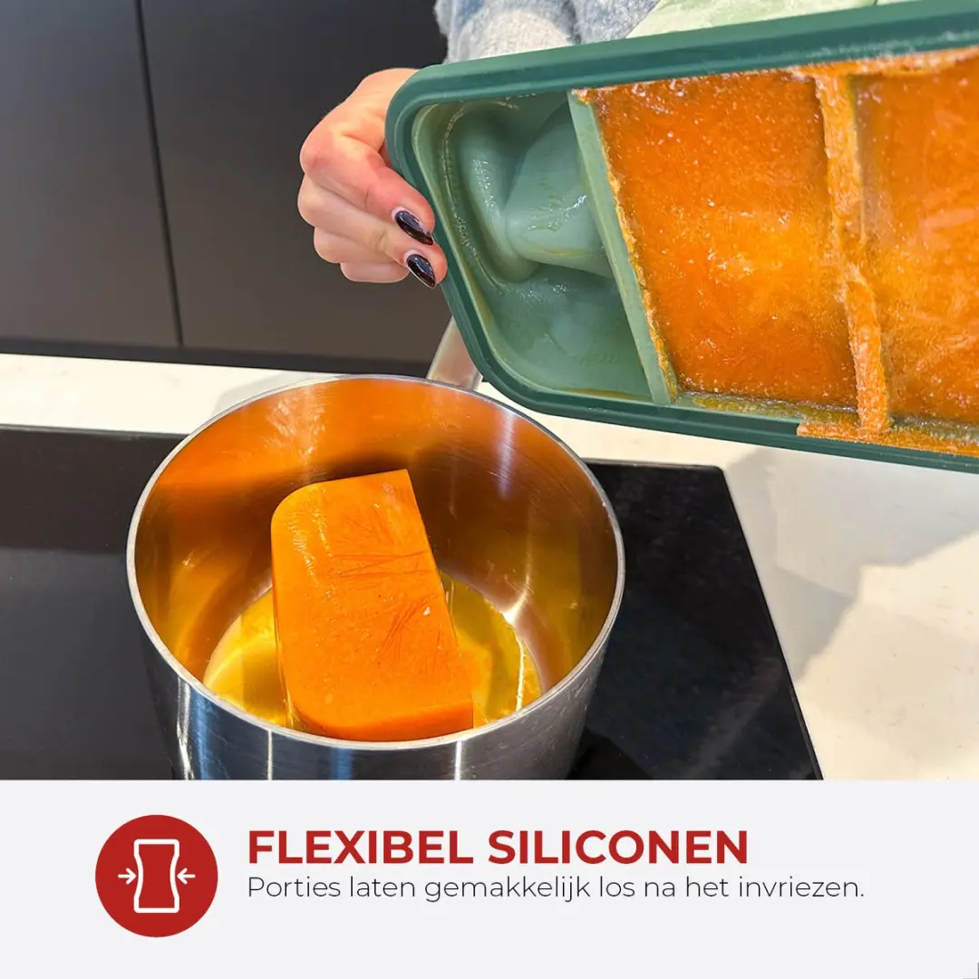 Bourgini Frosti Bits Siliconen Meal Prep Bakjes 1400ml - 3 Stuks