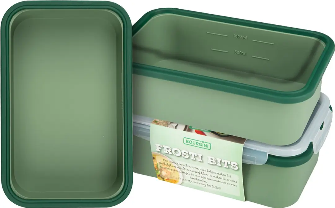 Bourgini Frosti Bits Siliconen Meal Prep Bakjes 1400ml