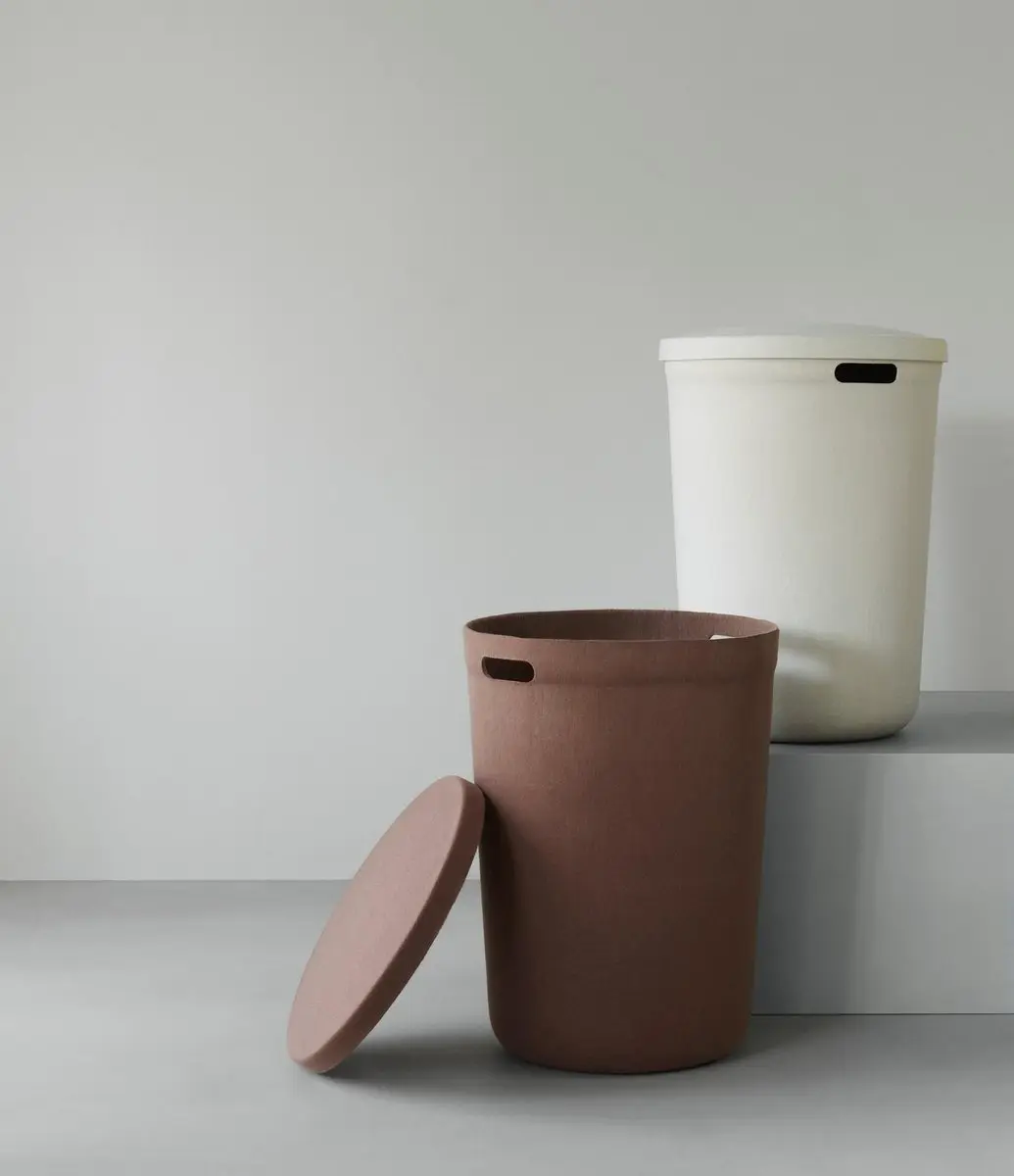 Normann Copenhagen Hide Wasmand - 46,5 cm - Bruin