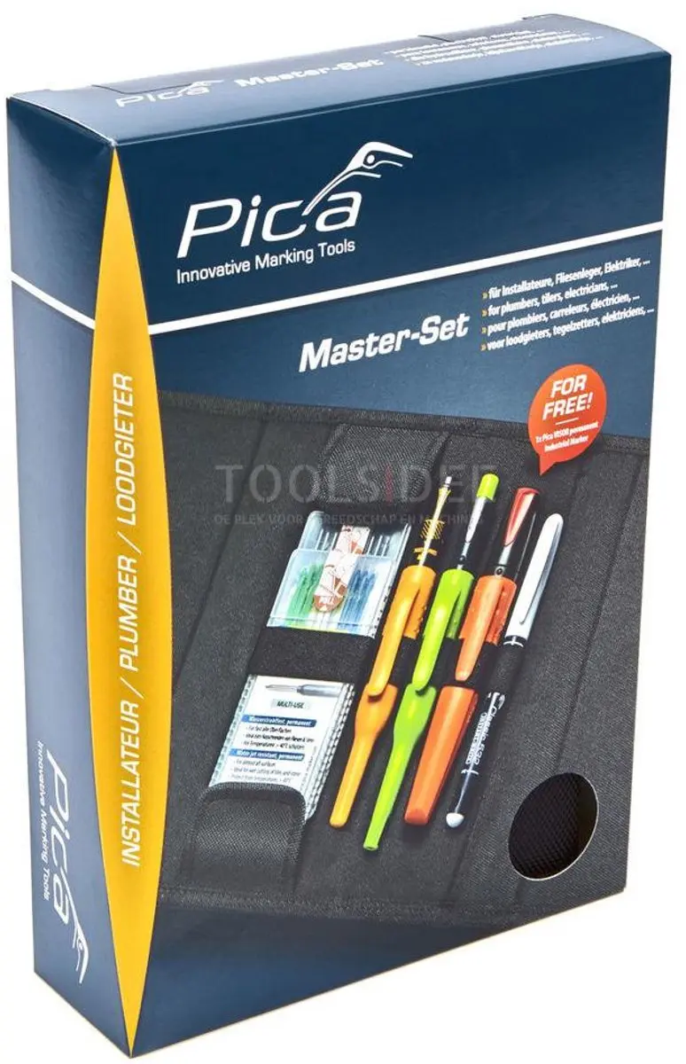 Pica 55020 MasterSet Loodgieters - 6 Vakken - Zwart