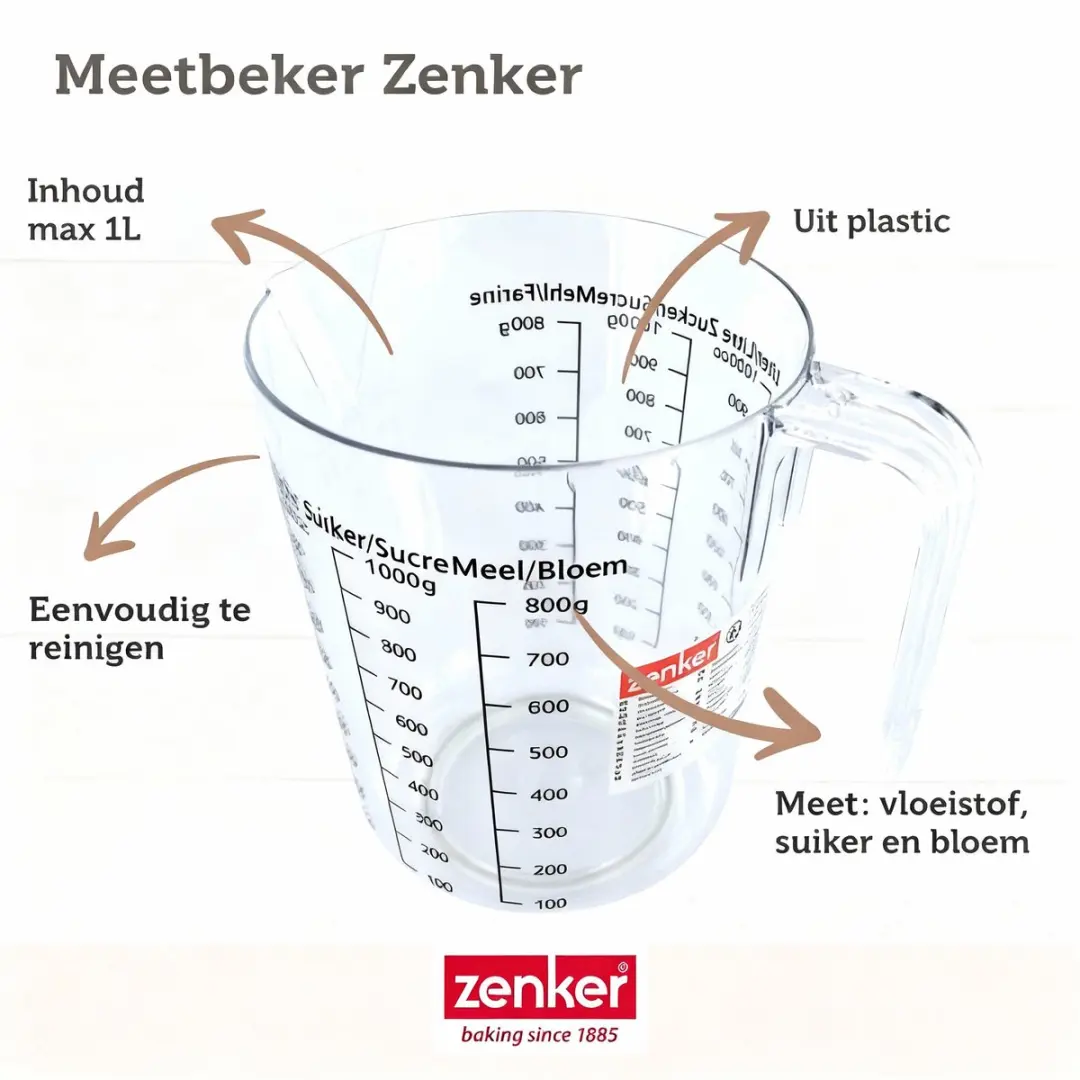 Zenker Bakset Schoorsteenbroodvorm 32cm - met 2 mengkommen & accessoires - Zwart