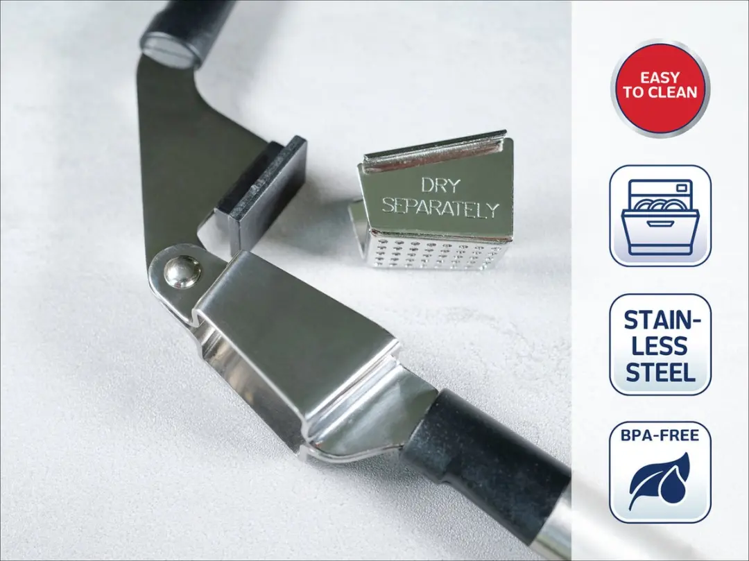 Leifheit ProLine Knoflookpers 03124 - Rvs - Grijs/Zwart