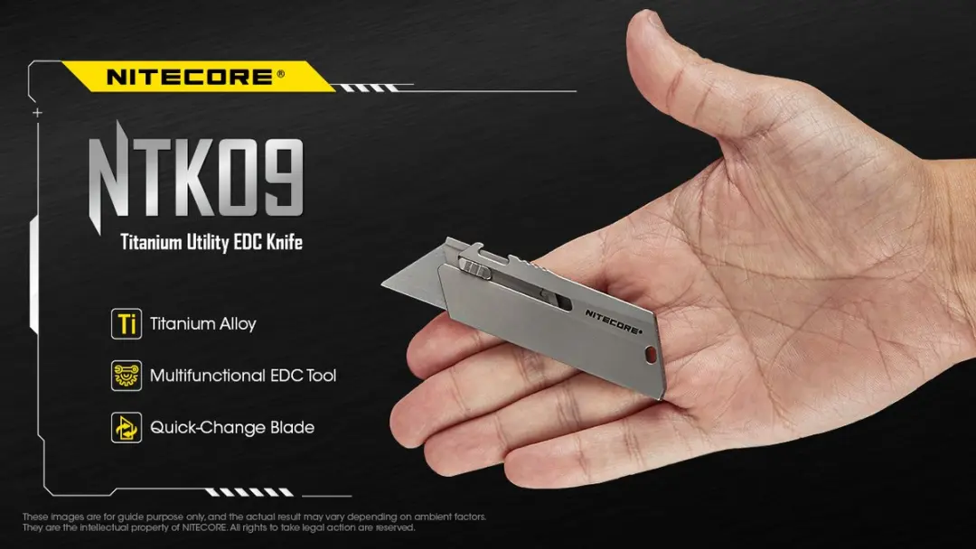 Nitecore NTK09 Zakmes - Titanium
