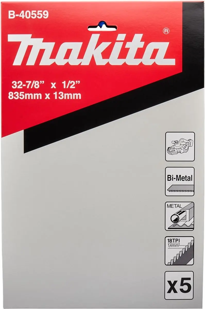 Makita B-40559 Bandzaagblad Metaal/Aluminium 835x13mm - 5 Stuks