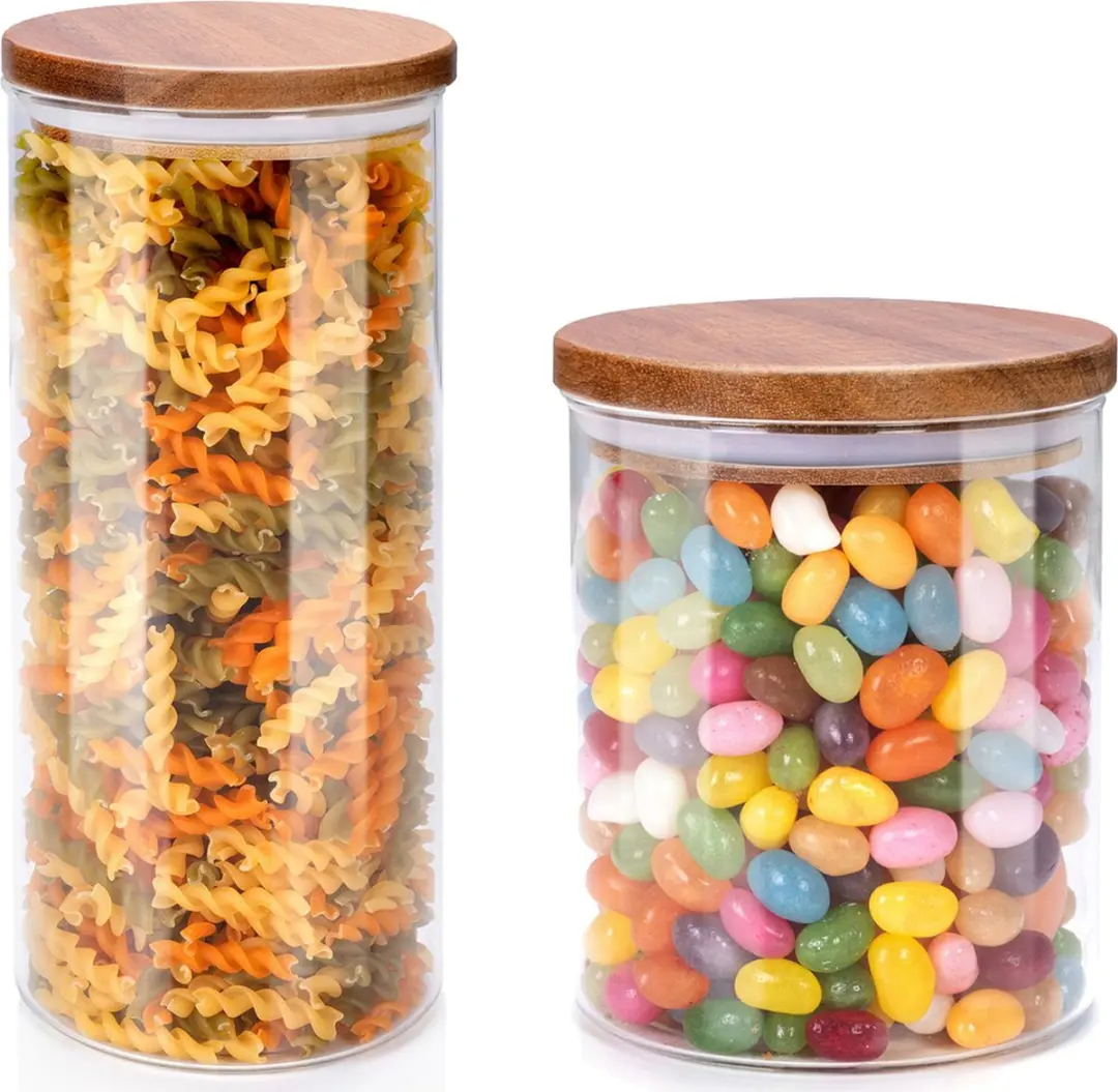 Alpina Foodking Voorraadpotset 4-delig - 600/1250ml - Borosilicaatglas
