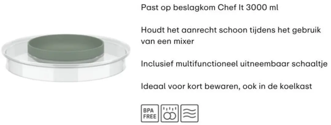 Mepal Chef it Spatdeksel 3000ml - Chalk - afbeelding 6 van 6