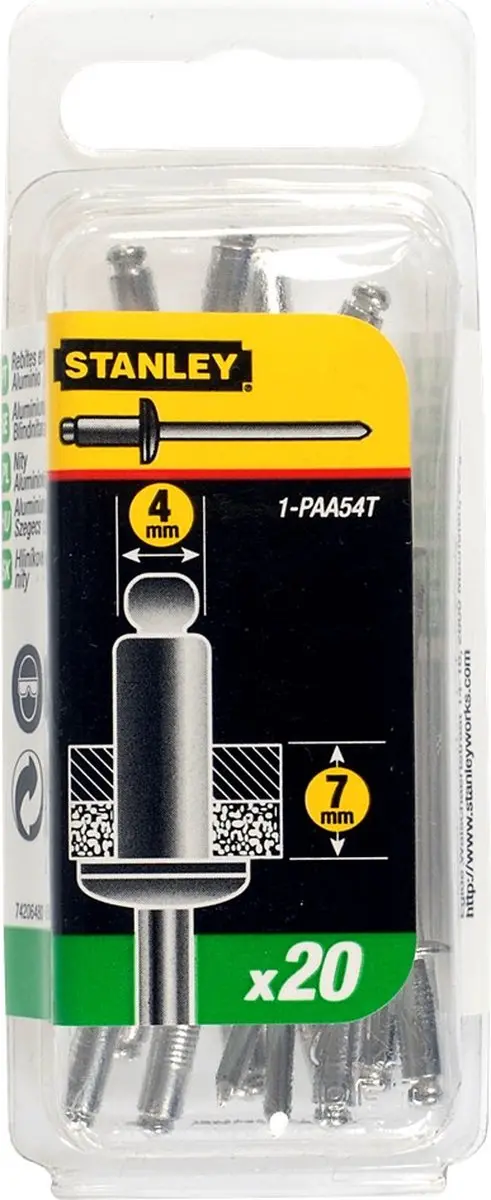 Stanley Popnagels 4x7mm