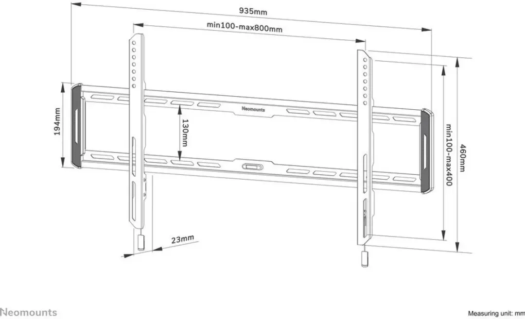 Neomounts WL30-550BL18 TV-beugel 43-86" - Zwart - afbeelding 6 van 6